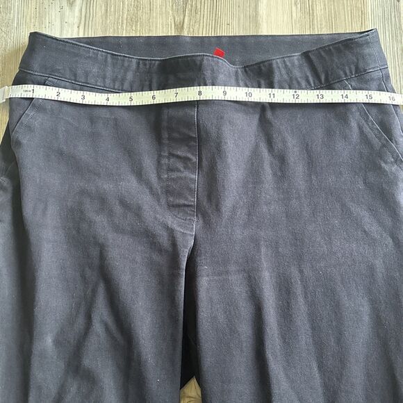 Spanx Pants Women’s Size Medium Navy Crop Slim Fit Classic Polished Stretch - Picture 6 of 8